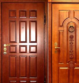 Дверь входная деревянная с коробкой уличная - модель 3