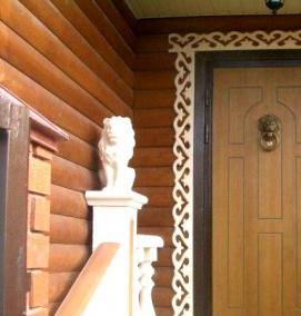 Дверь входная деревянная с коробкой уличная - модель 2