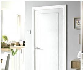 Двери белые глянцевые межкомнатные - модель 1