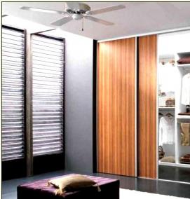 Двери раздвижные реечные для гардеробных - модель 2