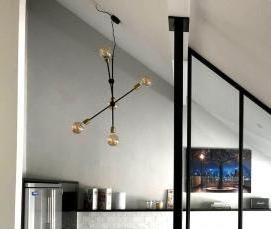 Двери в стиле лофт межкомнатные стеклянные - тип 1