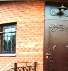 Двери входные уличные для коттеджа - тип 1