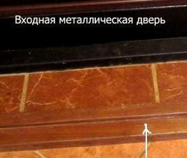 Дверная коробка с порогом в ванную - вариант 1