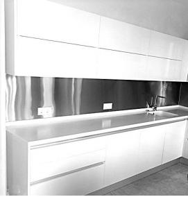 фартук для кухни из нержавеющей стали - вариант 3