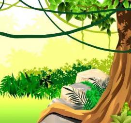 фотообои детские джунгли - модель 2