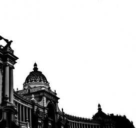 фотообои: лондон черно белые - тип 2