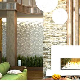 фотообои с камином на стену - тип 2