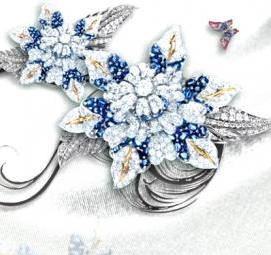 фотообои: синие цветы - тип 1