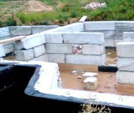 Гидроизоляция бутового фундамента - тип 1