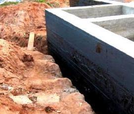 Гидроизоляция цоколя фундамента - вариант 1