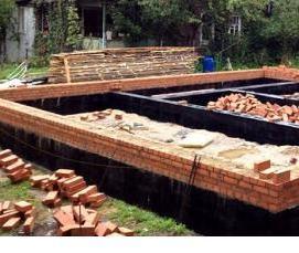 Гидроизоляция цоколя рубероидом - модель 3