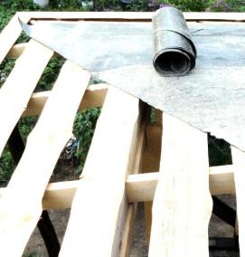 Гидроизоляция рубероидом - модель 1