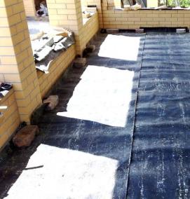 Гидроизоляция рубероидом - модель 2