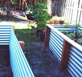 Грядки из профнастила - модель 2