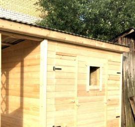 хозблок для дачи из профнастила - модель 1