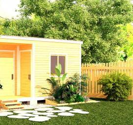 хозблок для дачи из профнастила - модель 4