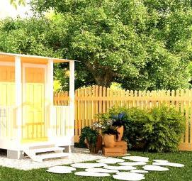 хозблок для дачи из профнастила - модель 3