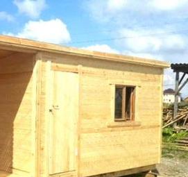 хозблок для дачи из профнастила - модель 2