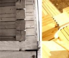 Имитация бруса естественной влажности - модель 4