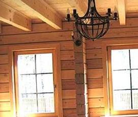 Имитация бруса внутри дома - вариант 4