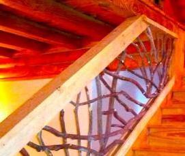 Изготовление деревянных перил для лестниц - модель 3