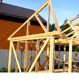 Каркасный гараж из профнастила - вариант 1
