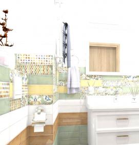 Керамогранит настенный для ванной - тип 3