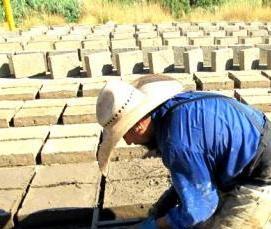 Кирпич из глины пополам с соломой - тип 2