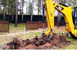 Корчевание пней трактором - модель 1