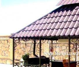 Кованые беседки с поликарбонатом - модель 4