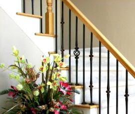 Кованые перила для лестницы в частном доме - тип 2