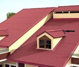 Красная мягкая кровля - модель 3