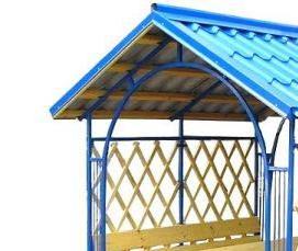 Квадратные беседки из металла - модель 3