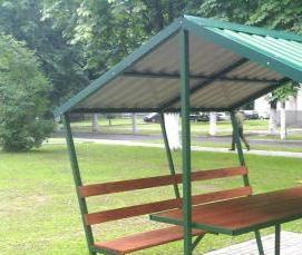 Квадратные беседки из металла - модель 2