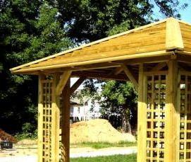 Легкие деревянные беседки - вариант 1