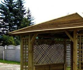 Легкие деревянные беседки - вариант 4