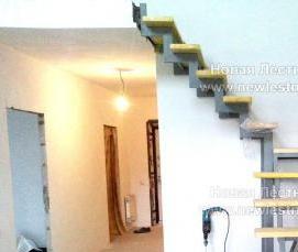 Лестничный марш из металла - вариант 3