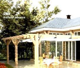 Летние беседки из бруса - вариант 1