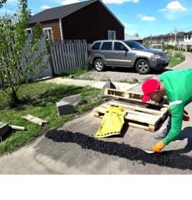 Лежачий полицейский из асфальта Москва