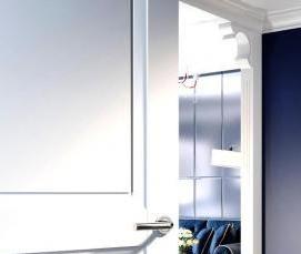 Межкомнатные двери белая патина с золотом - вариант 4