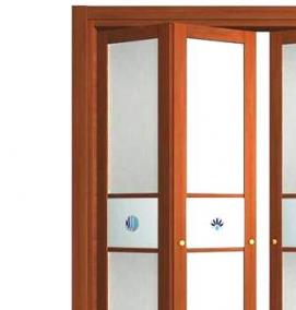 Межкомнатные двери гармошка дерево - тип 2