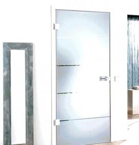 Межкомнатные двери стеклянные на рельсах - модель 1