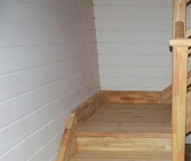 Монтаж деревянной лестницы - вариант 4