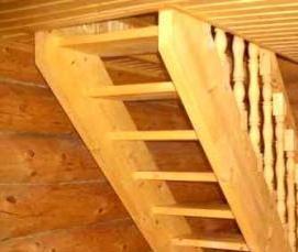 Монтаж деревянной лестницы - вариант 3