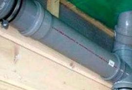 Монтаж канализации в ванной - тип 3