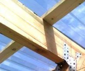 Монтаж монолитного поликарбоната на деревянный каркас - вариант 3