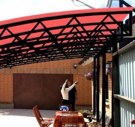 Монтаж монолитного поликарбоната на металлический каркас Димитровград