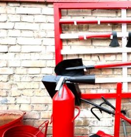 Монтаж пожарного щита - модель 1