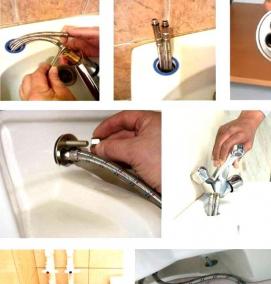 Монтаж смесителей воды - вариант 3