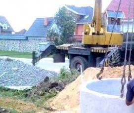 Монтаж железобетонных колец - вариант 1